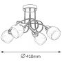 Rabalux Dave 6083 lampa podsufitowa 4x40 W biała-chrom zdj.2