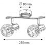 Rabalux Lauren 6092 lampa podsufitowa 2x40 W chrom-przezroczysta zdj.2
