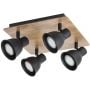 Rabalux Mac 5905 lampa podsufitowa 4x35 W czarna-drewno zdj.1