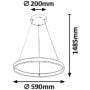 Rabalux Othello 6299 lampa wisząca 1x36 W szary/popielaty zdj.2