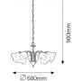 Rabalux Rafaella 7235 lampa wisząca 5x40 W złota zdj.2