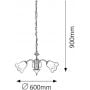 Rabalux Rafaella 7243 lampa wisząca 3x40 W chrom zdj.2