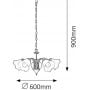 Rabalux Rafaella 7245 lampa wisząca 5x40 W chrom zdj.2