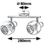 Rabalux Salazar 5398 lampa podsufitowa 2x40 W przydymiona zdj.2