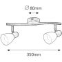 Rabalux Soma 6592 lampa podsufitowa 2x40 W brązowa-kremowa zdj.2