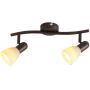 Rabalux Soma 6592 lampa podsufitowa 2x40 W brązowa-kremowa zdj.3