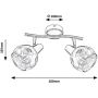 Rabalux Tamara 5347 lampa podsufitowa 2x40 W chrom-przydymiona zdj.2