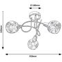 Rabalux Tamara 5348 lampa podsufitowa 3x40 W chrom-przydymiona zdj.2