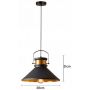 TooLight Asti OSW00179 lampa wisząca 1x60 W czarna-złota zdj.2