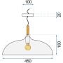 TooLight Anzo OSW00185 lampa wisząca 1x60 W biała zdj.2