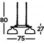 Searchlight Bistro II 35922AB lampa wisząca 2x60 W mosiądz zdj.2