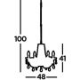 Searchlight Marietherese 3995 lampa wisząca 5x60 W chrom zdj.2