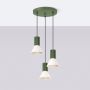 Sollux Lighting SL1873 lampa wisząca 3x10 W zielona-beżowa zdj.3