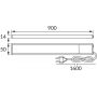 Strühm Tamara 03796 lampa podszafkowa 1x15 W srebrna zdj.2