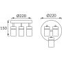 Strühm Tenor 04074 lampa podsufitowa 3x20 W biała zdj.2