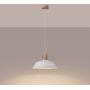 Sollux Lighting Fano SL1321 lampa wisząca 1x15 W biała-drewno zdj.4