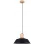 Sollux Lighting Fano SL1322 lampa wisząca 1x15 W czarna-drewno zdj.1