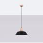 Sollux Lighting Fano SL1322 lampa wisząca 1x15 W czarna-drewno zdj.3