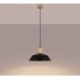 Sollux Lighting Fano SL1322 lampa wisząca 1x15 W czarna-drewno zdj.5