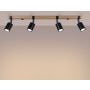 Sollux Lighting Fager SL1346 lampa podsufitowa 4x10 W czarna-drewno zdj.9