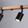 Sollux Lighting Fager SL1346 lampa podsufitowa 4x10 W czarna-drewno zdj.6