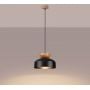 Sollux Lighting Marion SL1351 lampa wisząca 1x15 W czarna-drewno zdj.12