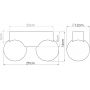 Sollux Lighting Bulbo SL1683 lampa podsufitowa 2x8 W biała-drewno zdj.2