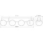 Sollux Lighting Bulbo SL1685 lampa podsufitowa 4x8 W biała-drewno zdj.2
