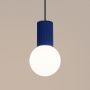 Sollux Lighting Halo SL1739 lampa wisząca 1x8 W biała-ciemnoniebieska zdj.5