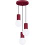 Sollux Lighting Halo SL1750 lampa wisząca 3x8 W biała-burgund zdj.1