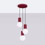 Sollux Lighting Halo SL1750 lampa wisząca 3x8 W biała-burgund zdj.3