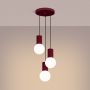 Sollux Lighting Halo SL1750 lampa wisząca 3x8 W biała-burgund zdj.4