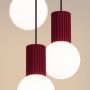 Sollux Lighting Halo SL1750 lampa wisząca 3x8 W biała-burgund zdj.5