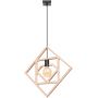 Sollux Lighting Caro SL1757 lampa wisząca 1x15 W czarna-drewno zdj.1