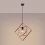 Sollux Lighting Caro SL1757 lampa wisząca 1x15 W czarna-drewno zdj.4