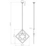 Sollux Lighting Caro SL1757 lampa wisząca 1x15 W czarna-drewno zdj.2