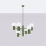 Sollux Lighting Halo SL1832 lampa wisząca 6x8 W zielona zdj.6