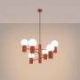 Sollux Lighting Halo SL1833 lampa wisząca 6x8 W czerwona zdj.7