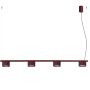 Sollux Lighting Aura SL2703 lampa wisząca 4x10 W burgund zdj.1