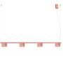 Sollux Lighting Aura SL2704 lampa wisząca 4x10 W różowa zdj.1