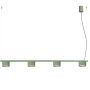 Sollux Lighting Aura SL2706 lampa wisząca 4x10 W zielona zdj.1
