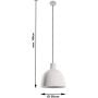 Sollux Lighting Damaso SL0281 lampa wisząca 1x60 W szary/popielaty zdj.2