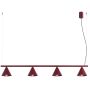 Sollux Lighting Nox SL2558 lampa wisząca 4x10 W burgund zdj.1
