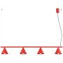 Sollux Lighting Nox SL2563 lampa wisząca 4x10 W czerwona zdj.1
