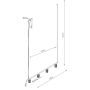 Sollux Lighting Karbon SL2717 lampa wisząca 4x10 W niebieska zdj.2