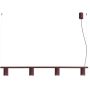 Sollux Lighting Karbon SL2719 lampa wisząca 4x10 W burgund zdj.1