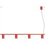 Sollux Lighting Karbon SL2724 lampa wisząca 4x10 W czerwona zdj.1