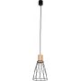 TK Lighting Modesto 10155 lampa wisząca 1x10 W czarna-drewno zdj.1