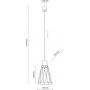 TK Lighting Modesto 10155 lampa wisząca 1x10 W czarna-drewno zdj.2