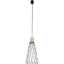 TK Lighting Modesto 10157 lampa wisząca 1x10 W czarna-drewno zdj.1